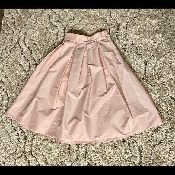 Pleated Taffeta Skirt